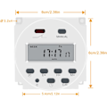 Miniatyrbilde 3 av 4: CN101A DC 12V Programmerbar Digital LCD-timer LCD-skjerm Digital LCD-strømuketimer Relékontroll Sunmostar