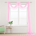 Miniatyrbillede 3 af 7: Stilfuld Vindue Sjal Valance Blød Lys Vindue Gardin Hjem Soveværelse Dekoration Sort Black 1.5*5M