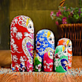 Miniatyrbild 3 av 3: 10 Lager/Set Matryoshka Trä Rysk Docka Skrivbordsdekor Barn Julklappar[qb]