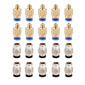 Miniatyrbillede 1 af 8: 20 stk PC4 M10 han lige pneumatisk forbindelse PC4 M6 Hurtig montering
