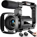 Pikkukuva 1 / 4: 4K WiFi -videokamera 48MP IR-yönäkö 16x digitaalinen zoom mikrofonilla Kaukosäädin 2 akkua