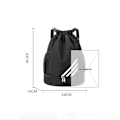 Miniatyrbilde 4 av 4: Sports ryggsekk stor kapasitet fotballbag basketballbag vanntett Navy blue