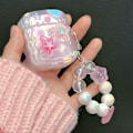 Miniatyrbillede 1 af 5: Sød stjerne Airpod 1、2 etui med nøglering kompatibel med Kawaii æstetisk Airpods 1、2 etui til kvinder pige
