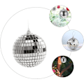 Miniatyrbillede 3 af 5: Spejlkugle Diskotek Festbelysning Dekorationer Træhængende Kugle Kugle Diskotek Kugle Hængende Ornamenter Mini Spejle Glas Diskotek Kugle Glas
