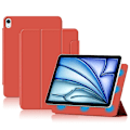 Miniatyrbillede 1 af 5: Stativ Etui til iPad Air 13 (2024) (M2) - Stødsikkert Magnetisk PU Læder Flip Etui - Flerfarvet[qb] Multicolor Red