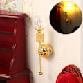 Miniatyrbillede 1 af 8: 1:12 Dukkehuss Miniature Lampe LED Lys Glas Skærm Væghængt Lampe F