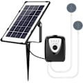 Miniatyrbillede 1 af 5: Solarluftpumpe, akvariebelufter, dam belufter med akvarie iltslange og luftsten (Sort)[qb]