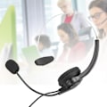 Miniatyrbillede 5 af 8: Callcenter-headset med mikrofon, håndfri støjreduktion, monoaural ørestykke med 3,5 mm-interface til bordtelefon