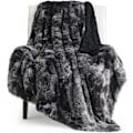 Miniatyrbillede 1 af 5: Blød Fuzzy Fuzzy Faux Fur Tæppe Grå - Hyggelig Fluffy Plys Sherpa Fleece Tæppe Shaggy Shaggy Tæppe Til Sofa Seng Sofa 50x60 Tommer 640 GSM