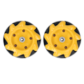 Pikkukuva 6 / 8: Mecanum-pyörä OmniDirectional Smart Robot Car Parts -lisävarusteet DIY-lelukomponentit 60 mm (1 pari)