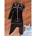 Miniatyrbild 2 av 2: Tandlös drake Vit Svart Onesie Vuxen unisex flanellpyjamas Anime Cosplay Träna din natt Fury Sovkläder V Yz Black Black S  140*155cm