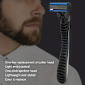 Miniatyrbilde 7 av 9: Manuell barbermaskin, 6-lags barberblad, barbermaskin i rustfritt stål, reserveblader 1 Toolholder + 3 Blades