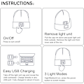 Miniatyrbillede 8 af 9: Hue med LED-lys USB dark green