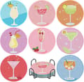 Jule Diamond Painting Coaster Sæt, Gør-det-selv Mousserende Drikkeunderlag med Metalholder 879