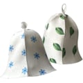 Miniatyrbillede 1 af 5: Saunahat, 2 stk Filt Saunahat, Saunahat til Mænd og Kvinder, Kappe Filt Hat Kappe til Sauna Tub Snowflake and Leaf