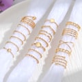 Miniatyrbillede 9 af 9: 18 stk. Ringsæt Knogle Ring SORT black