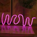Pikkukuva 1 / 5: Wow Shape Led Neon Valo Seinälle Ripustettava Baari Tunnelmavalot Pink Light