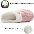 Miniatyrbilde 2 av 4: Dame Slip-on Fuzzy Tøfler Hjemmesko Memory Foam Tøfler Scuff Utendørs Innendørs Varme Plysj Soveværelsessko med Fuskepelsfôr