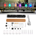 Miniatyrbild 2 av 11: Imitera fullfärg RGB-glödrörsklocka present kreativ RGB-färgklockkit 51 SCM DIY elektroniskt kit färgglad ljusklocka