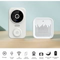 Miniatyrbild 3 av 5: Trådlös videodörrklocka, smart home wifi dörrklocka utomhus trådlös dörrklocka kamera chime tvåvägs ljud intercom nattseende smart life app