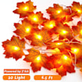 Miniatyrbild 1 av 6: Lönnlöv ljusslinga, vattentät lönnlöv ljusslinga, 2M 10 LED höstbelyst höstgirlang, perfekt höst Thanksgiving dekoration