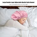 Miniatyrbild 3 av 5: TG 3 st rosa satinhuva silkeshuva för sovande hårhuvor för
