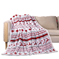 Miniatyrbillede 1 af 4: Juleplaid - blød og varm sherpa juleelg plaid 152*193cm