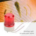 Miniatyrbild 4 av 5: 220V 2A Röd LED Backljus Blinkande Ljus Nödlarm Roterande Larmsystem (8 x 8 x
