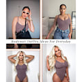 Miniatyrbild 5 av 7: Body för Kvinnor Tummy Control Shapewear Sömlös Formgivande Thong Body Shaper Tank Top gul gul yellow M