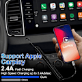 Pikkukuva 2 / 5: 2 kpl kierrekaapeli iPhone Lightning autolaturi, yhteensopiva Apple CarPlayn kanssa, kierre-USB Lightning-kaapeli datan synkronoinnilla, lyhyt kierre [qb]