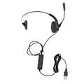 Miniatyrbillede 4 af 8: Callcenter headset USB justerbart kablet service headset med støjreducerende mikrofon til kontor