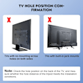 Miniatyrbilde 3 av 5: Universell TV-stativfot, for de fleste 32 til 65 tommers LCD-skjermer