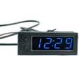 Termometer Voltmeter Bil 12v 3 i 1 Mätare Elektronisk Klocka LED Digital Display Blue