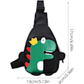 Miniatyrbillede 3 af 5: Dinosaur Crossbody-taske til børn (sort), sød let mod stjæle M