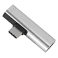 Pikkukuva 5 / 5: 2 in 1 Type-C - 3,5 mm:n kuulokeliitäntä USB-latausadapteri, hopea