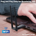Miniatyrbilde 3 av 5: USB Wifi Repeater 300M Wi-Fi Signal Booster 2.4G Wireless Extender 2 Antenne Langdistanse Wi Fi Adapter for Desktop PC Laptop Black