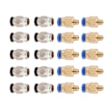 Miniatyrbillede 2 af 8: 20 stk PC4 M10 han lige pneumatisk forbindelse PC4 M6 Hurtig montering