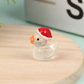 Miniatyrbillede 1 af 8: 1 stk Mini Lysende Harpiks Ænder Gløder I Mørket Miniature Dekoration Transparent
