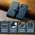 Miniatyrbillede 4 af 10: DG.MING 2-i-1 Magnetisk Wallet iPhone 15 Blå