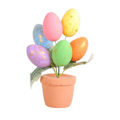 Miniatyrbild 1 av 2: Påsk 17cm Påskägg Kruka Fläckar Ägg Blomkruka Utomhus Trädgård Påsk Dekoration AB170 C