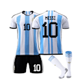 Pikkukuva 1 / 6: 3-osainen Argentiinan jalkapallopaita-setti Jalkapallovaatteet nro 10 Messi [qb] 22