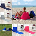 Miniatyrbilde 3 av 5: Trekantet pute strandmatte PVC flokking oppblåsbar strandstol pute sammenleggbar strandpute matte for utendørs camping strand kongeblå