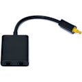 Miniatyrbillede 2 af 5: Dual Port Digital Optisk Audio Splitter Adapter Fiber Optisk Audio Kabel 1 ind 2 ud Sort