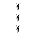 Miniatyrbillede 2 af 5: 1/2/3/5 Robust og holdbar dyrehoved nøglekrog til enkelt sort (hjort) black (deer) 3 Sets