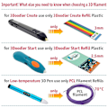 Miniatyrbillede 2 af 2: 3D-pen filamentrefill - 3D-pen/3D-printer filament, 1,75 mm PLA-filamentpakke med 30 forskellige farver, filament med høj præcisionsdiameter