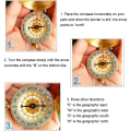 Miniatyrbillede 5 af 5: Navigationskompas, gammeldags lommekompas med lysende fu