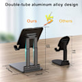 Miniatyrbilde 3 av 4: Tablettstativ, Justerbart Tablettstativ, Universal Justerbar Stativ for Skrivebord Kompatibelt med iPad Pro 9.7, 10.2, 10.5, 12.9, iPad Air, iPad Mini
