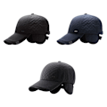 Miniatyrbilde 10 av 10: PCS Midaldrende caps med vindtette øreklaffer SVART&GRÅ - Perfekt black&grey