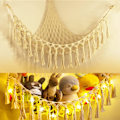 Miniatyrbilde 2 av 8: Oppbevaringsnett for bamser med mesh-hengeseng for lette plusjdyr Light blue