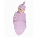 Miniatyrbillede 3 af 5: Baby + hue, Cocoon Wrap bomuldsviftepose gray L
